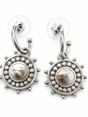 Brighton Reversible Crystal Medallion Earrings